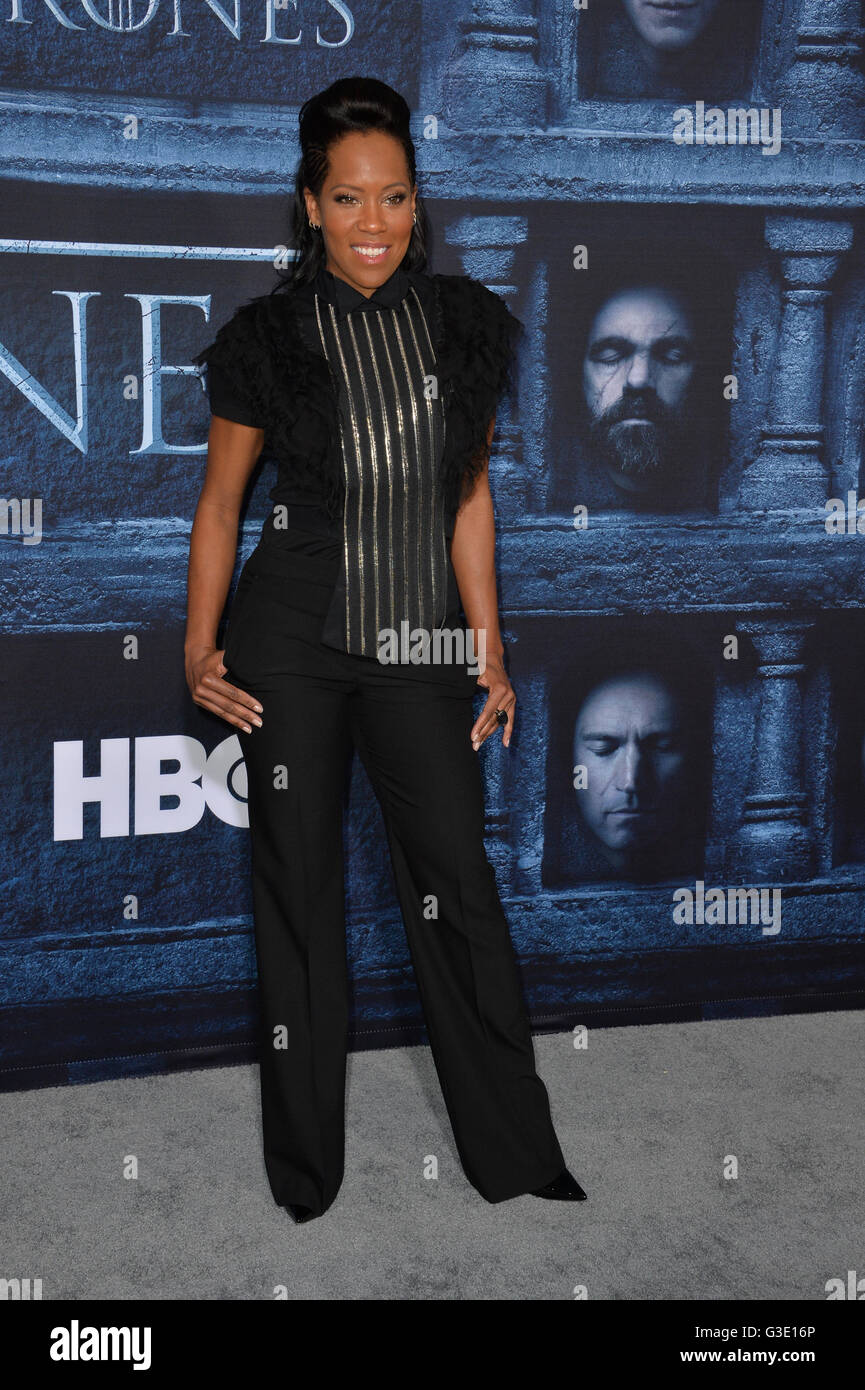 LOS ANGELES, CA. April 10, 2016: Actress Regina King at the season 6 premiere of Game of Thrones at the TCL Chinese Theatre, Hollywood. Stock Photo