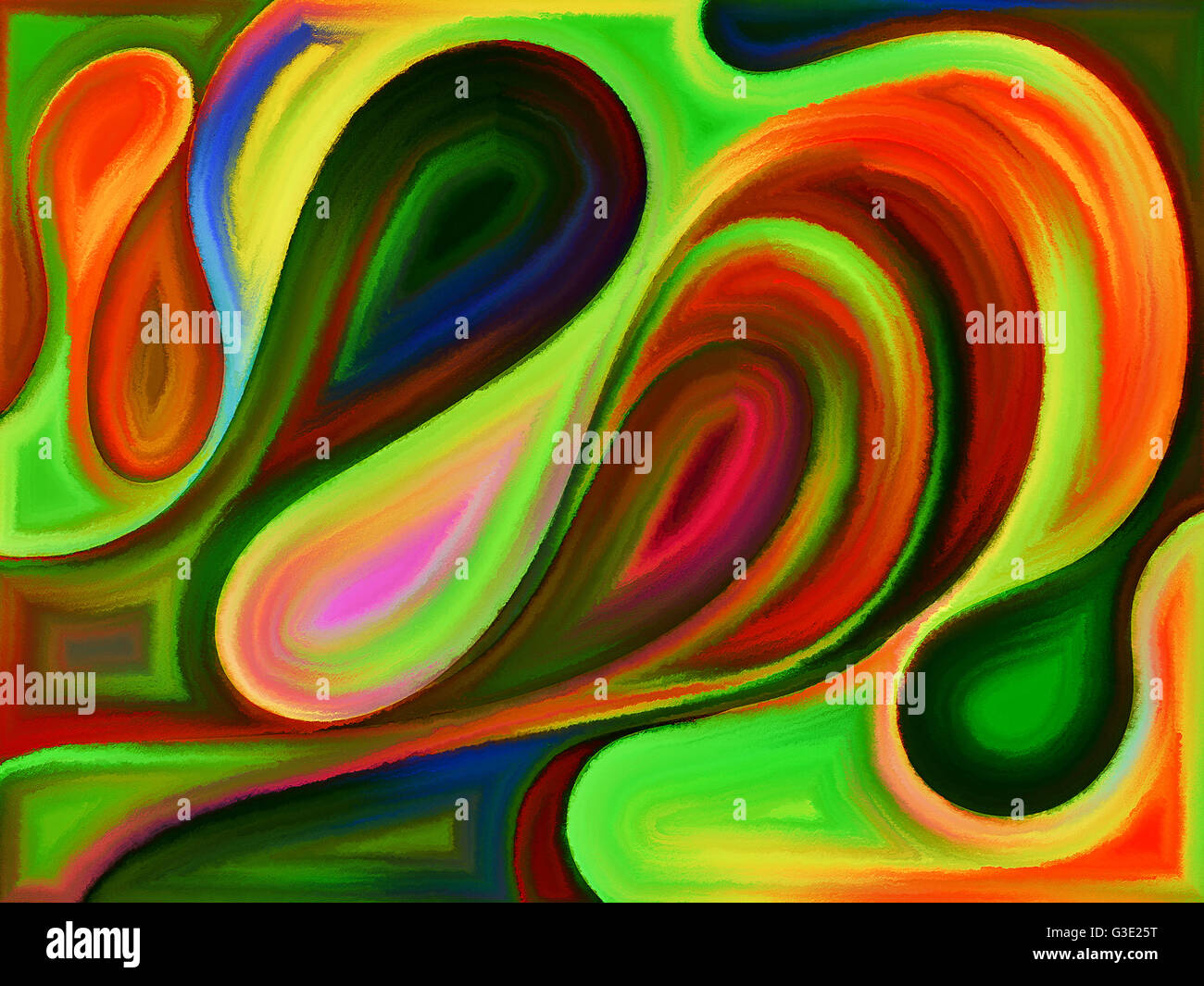 Motion of Colors series. Abstract design made of swirls of colors on ...