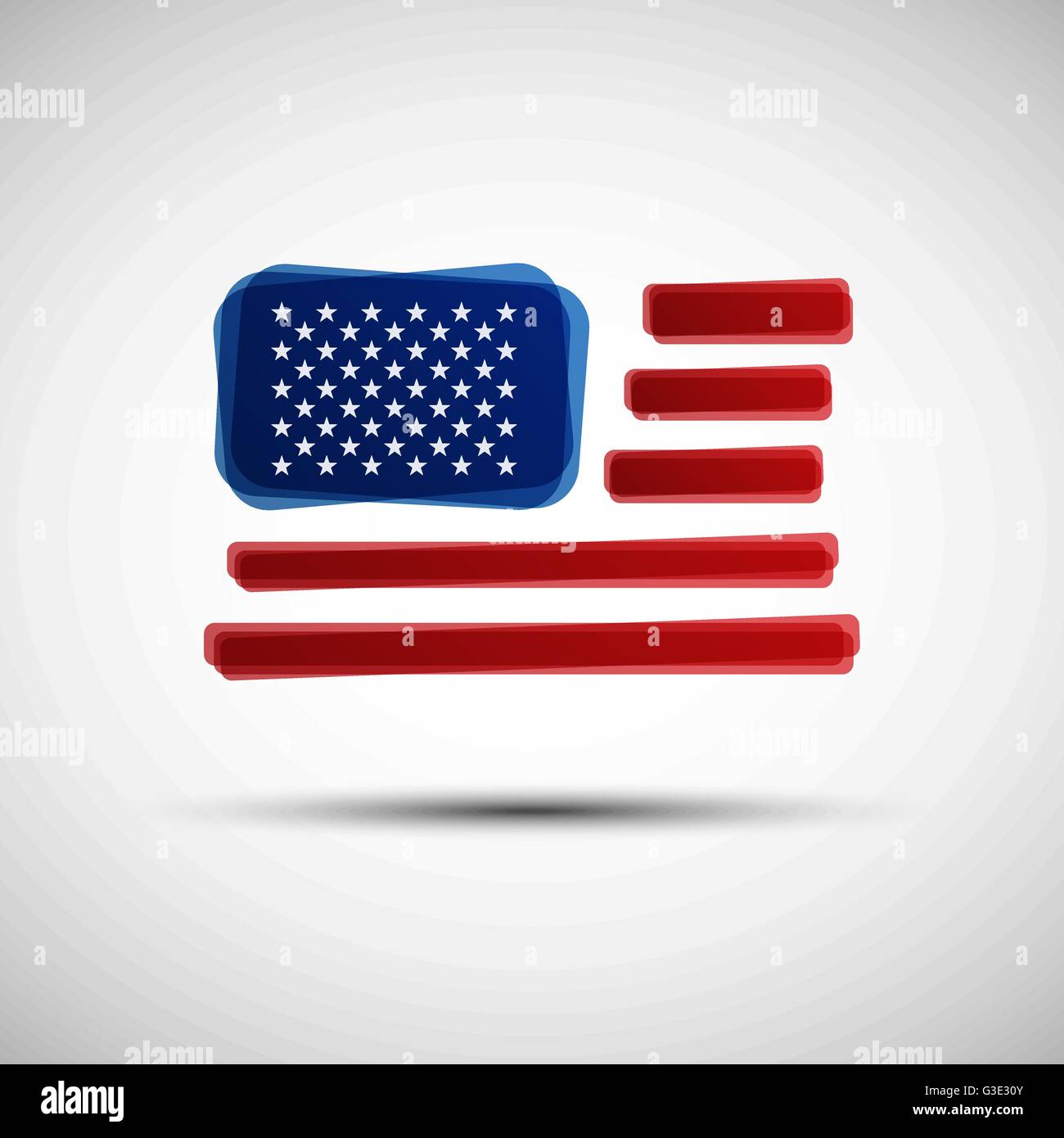 Vector illustration of abstract american flag for your design Stock Vector