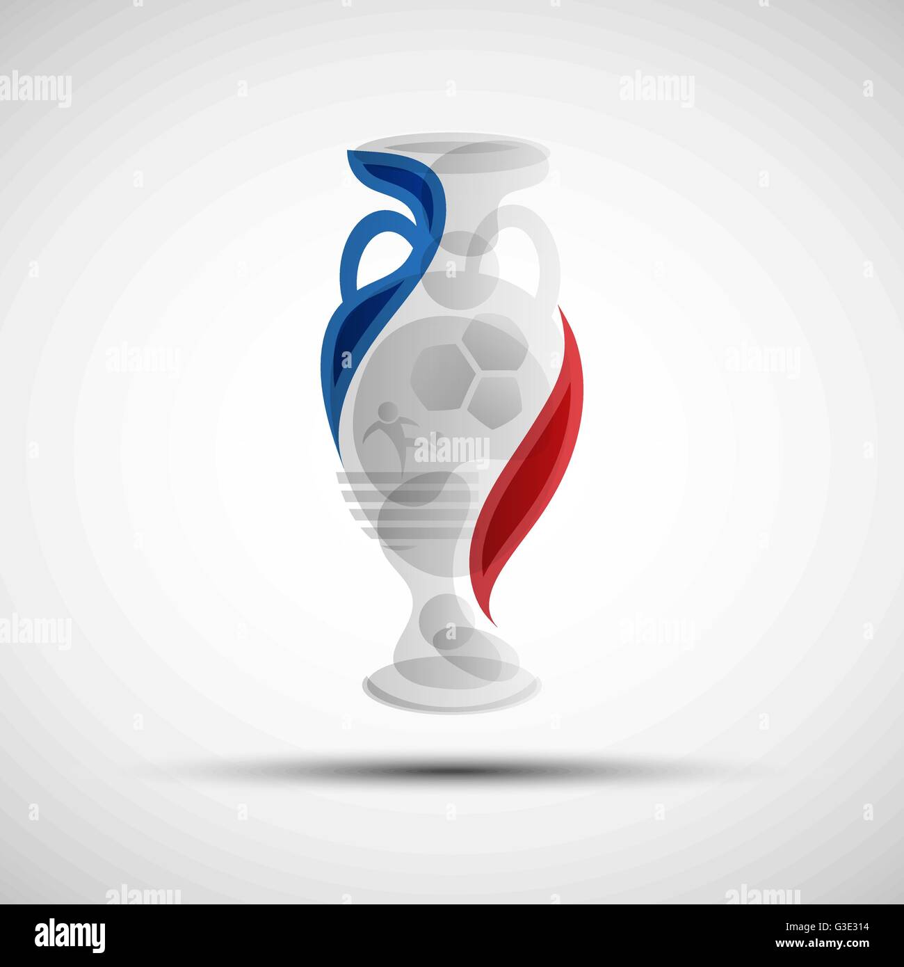Football championship abstract cup. Soccer competition winner prize. First place abstract trophy for your design Stock Vector