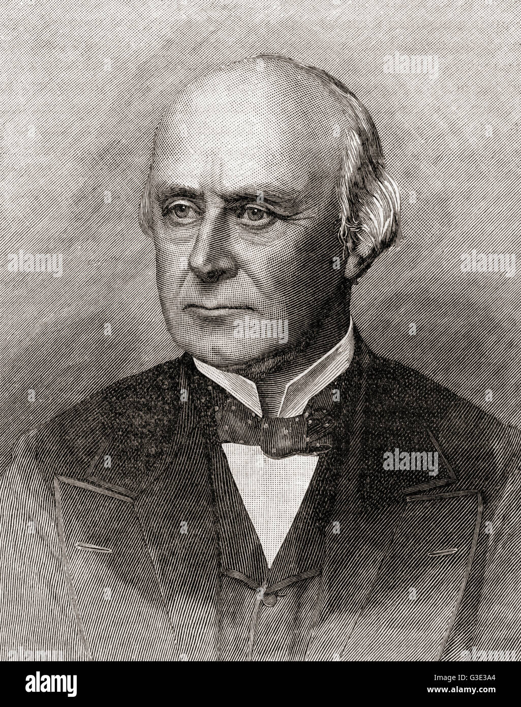 Henry Bouverie William Brand, 1st Viscount Hampden,  1814 –  1892.  British Liberal politician and Speaker of the House of Commons. Stock Photo