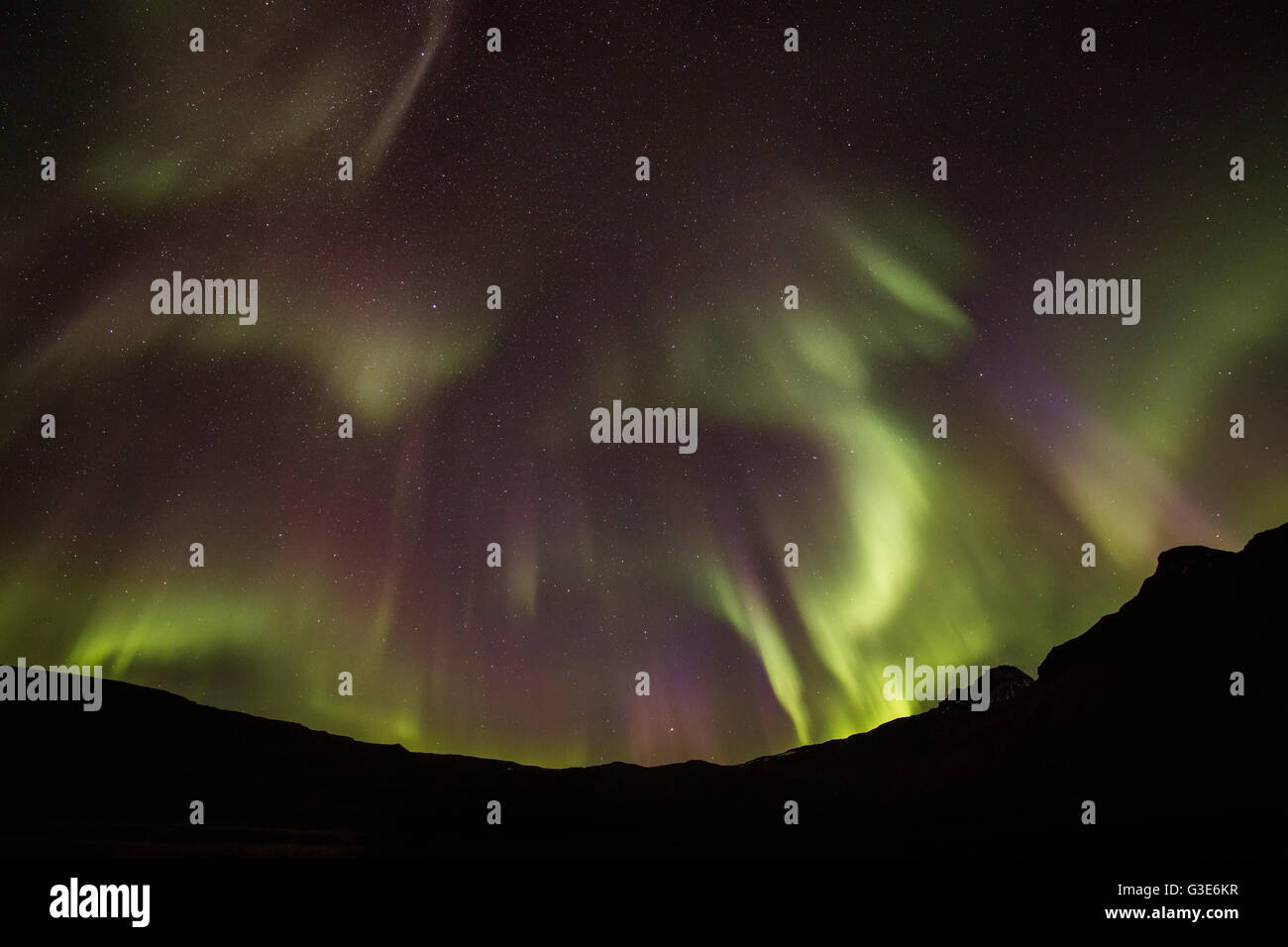 Aurora Borealis or Northern Lights; Iceland Stock Photo - Alamy