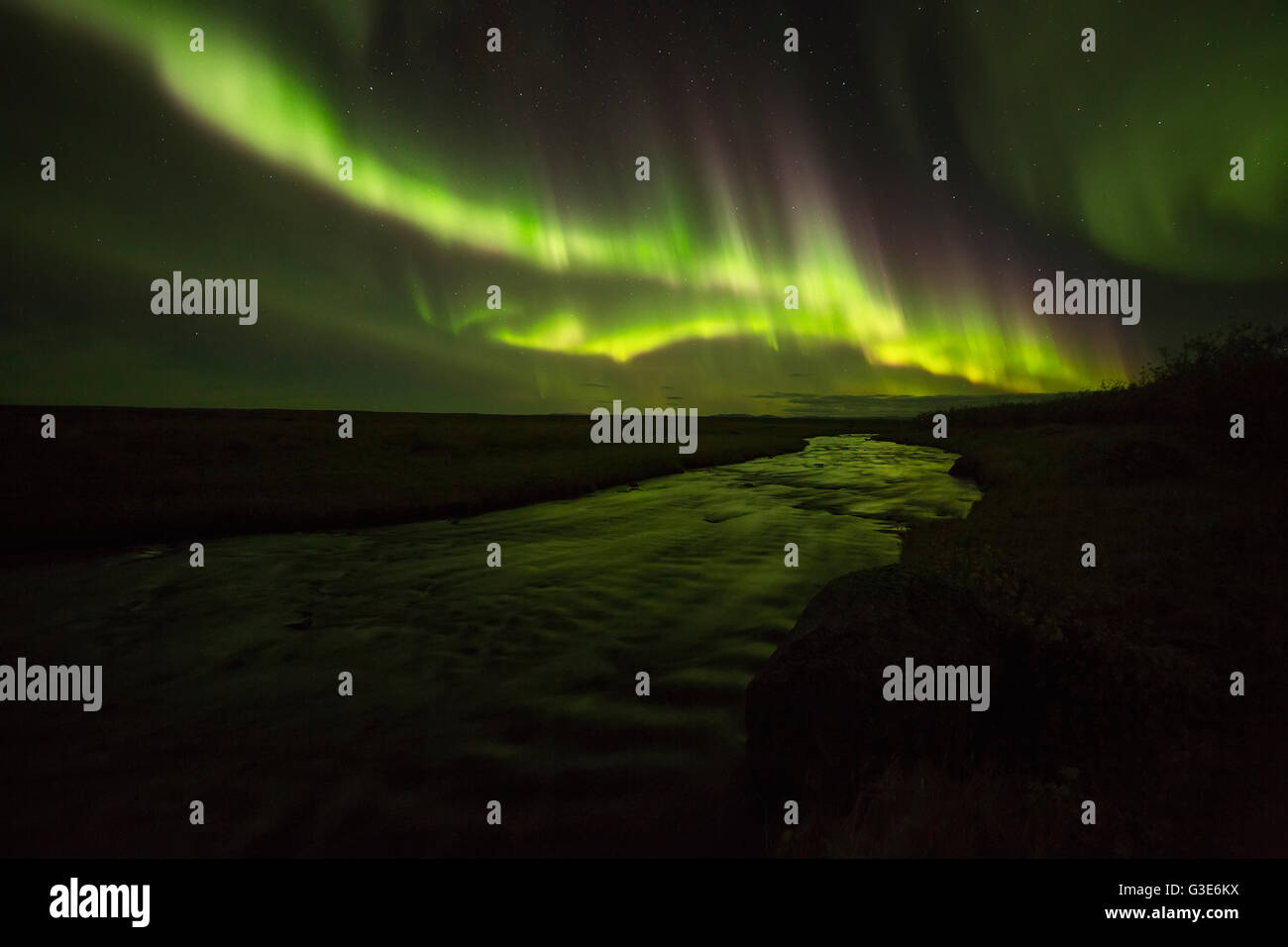 Aurora Borealis or Northern Lights; Iceland Stock Photo - Alamy