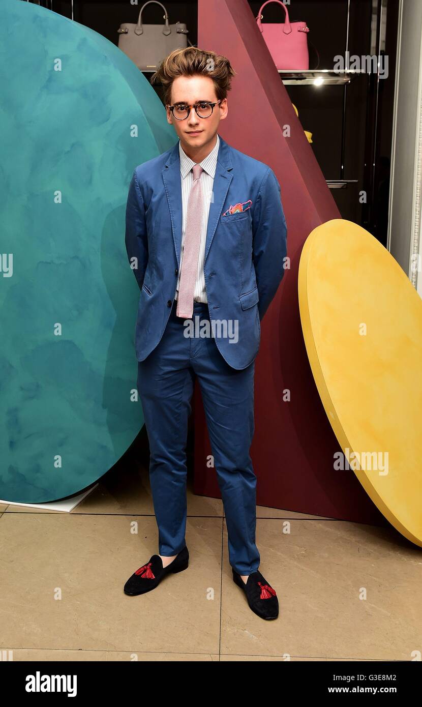 Luke Edward Hall attends a private party hosted by Burberry Chief Executive  Christopher Bailey at Burberry in central London Stock Photo - Alamy