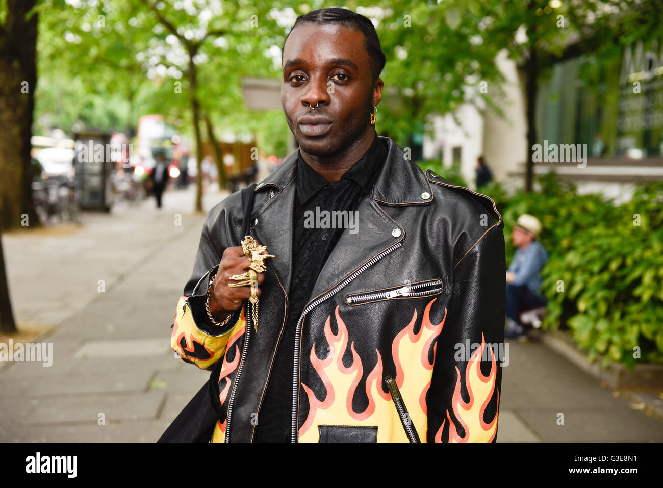 Romario Clevoy from Nottingham prior to the Astrid Andersen, London  Collections Men SS17 show at the Topshop Show Space Ambika P3, London Stock  Photo - Alamy