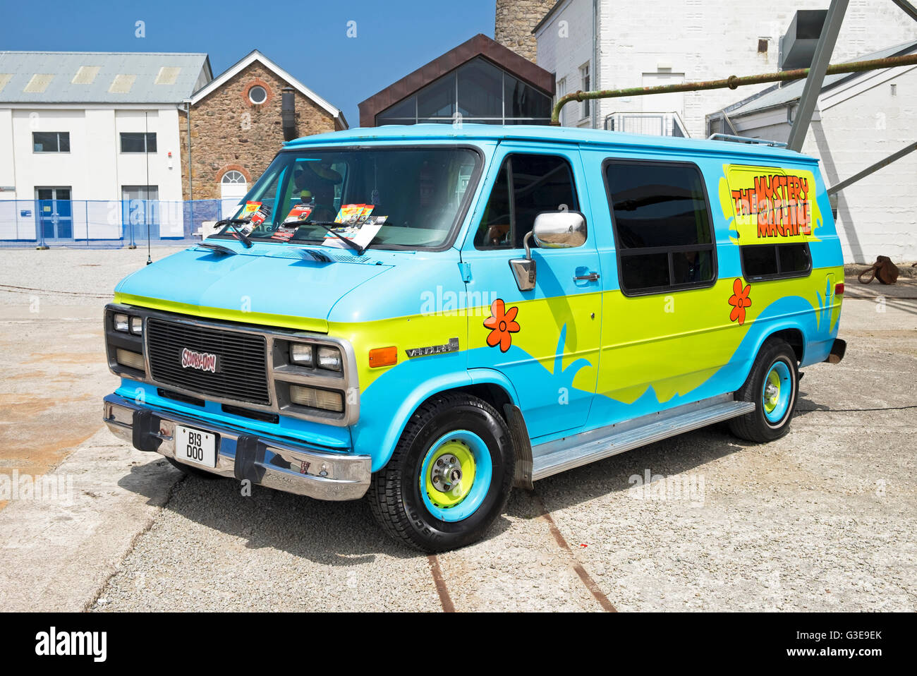 The mystery machine from the scooby doo television programme Stock Photo