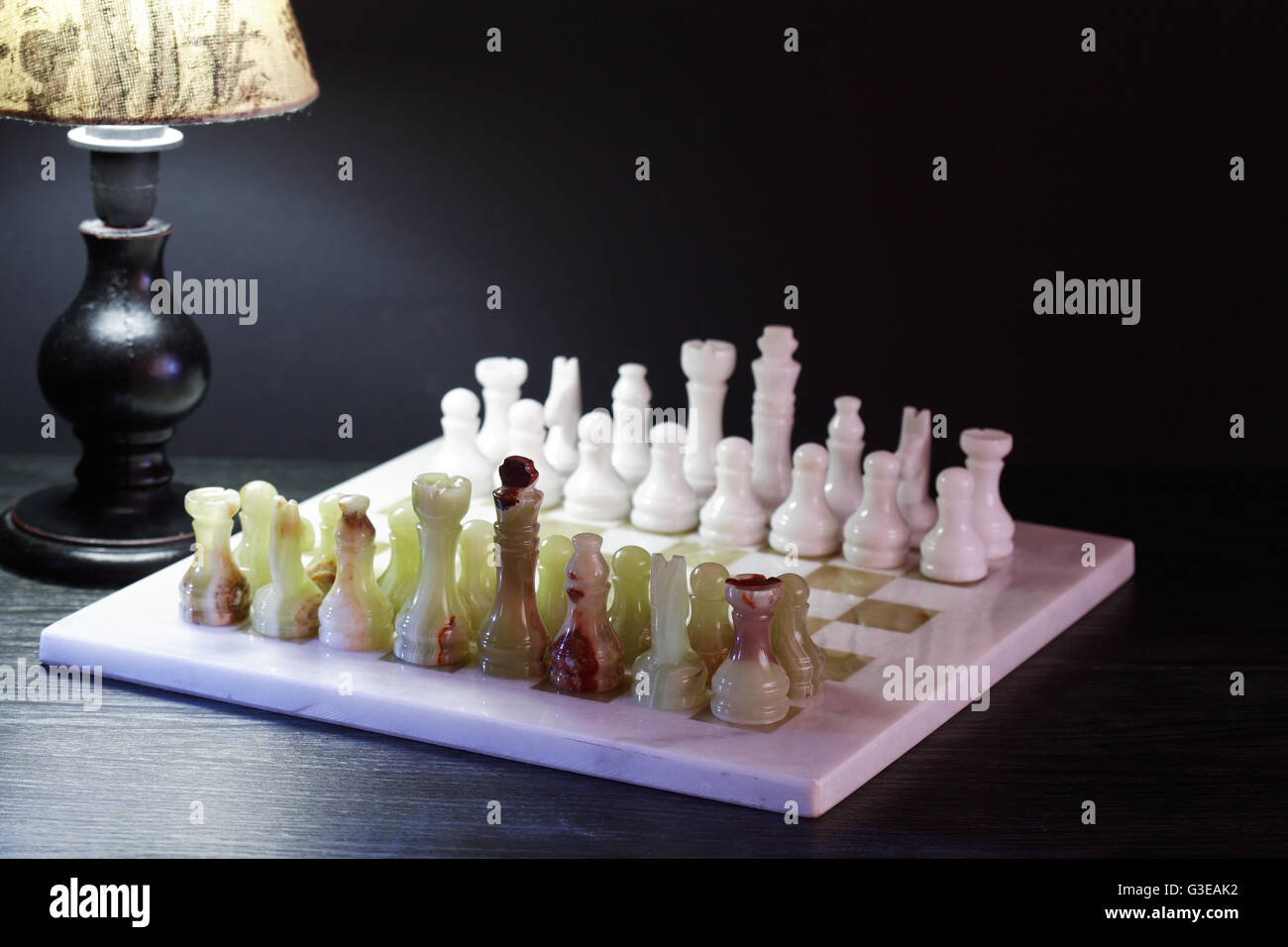 Premium Vector  Stone chess board and set chess figures for 2d game ui