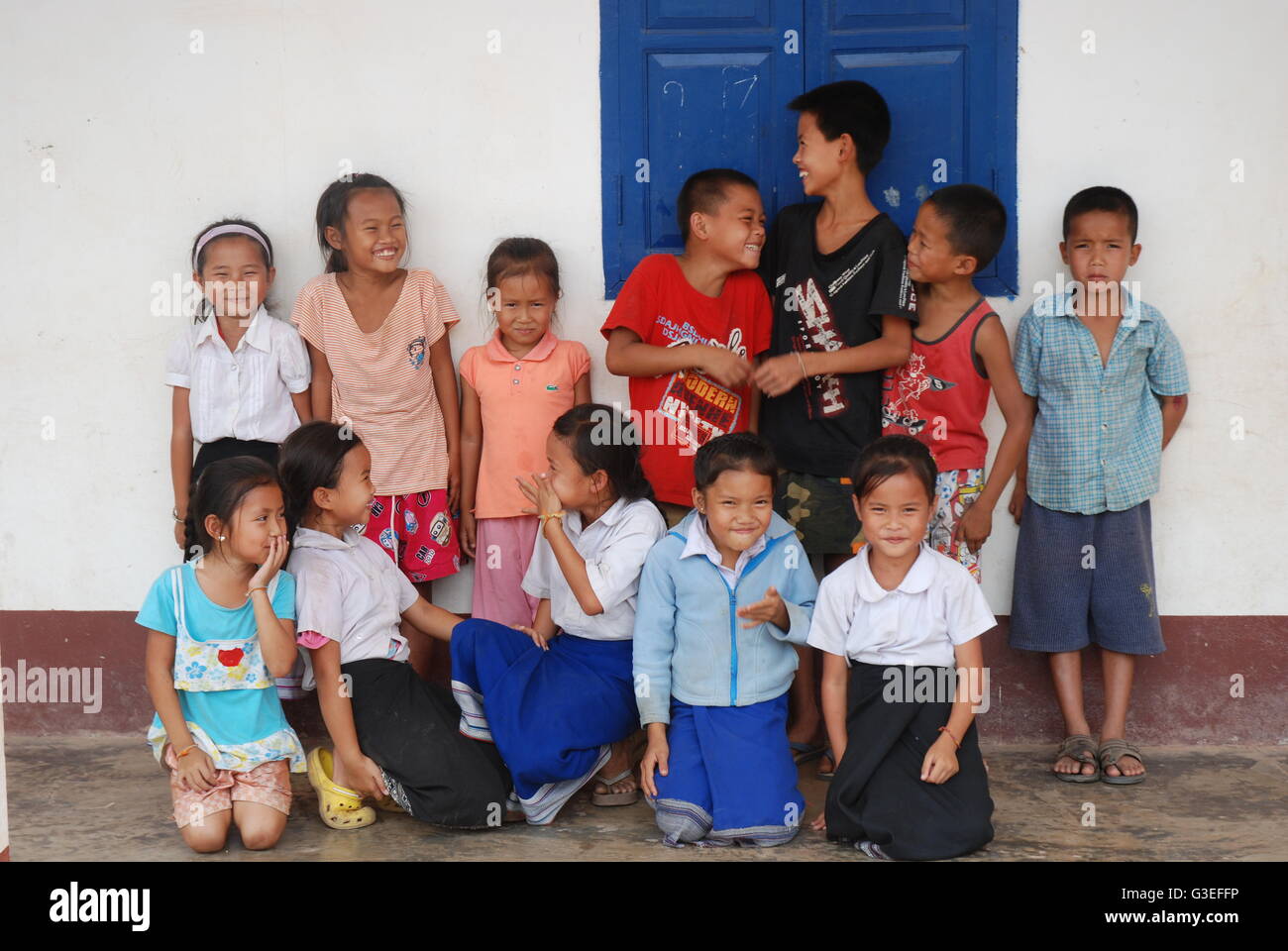 Laughing school children hi-res stock photography and images - Alamy