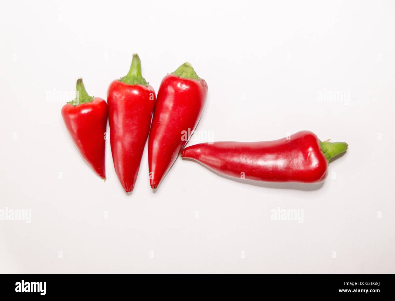 Red chilli peppers Stock Photo