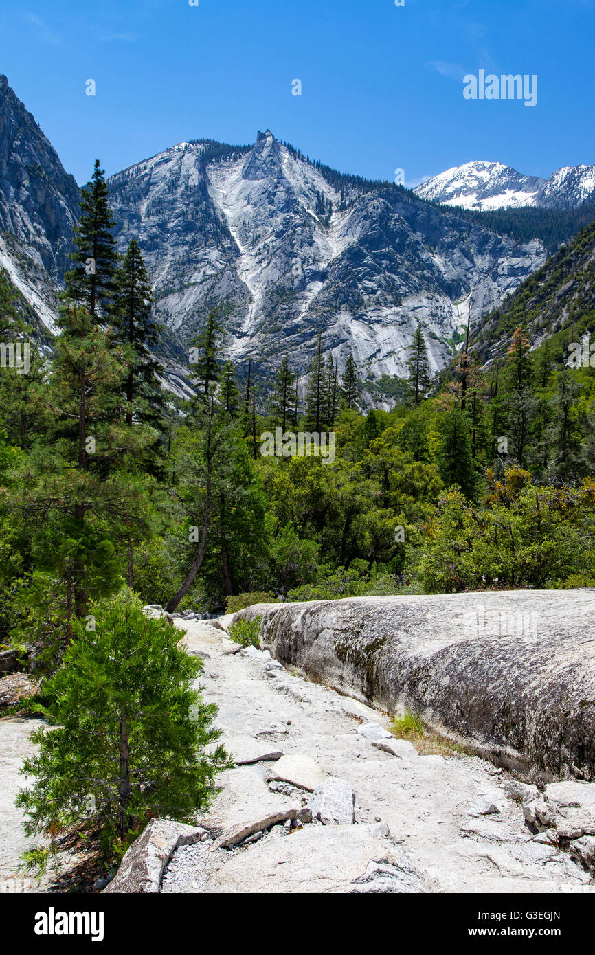 Paradise Valley  Trail looking toward The Sphinx in Kings Canyon National Park Stock Photo