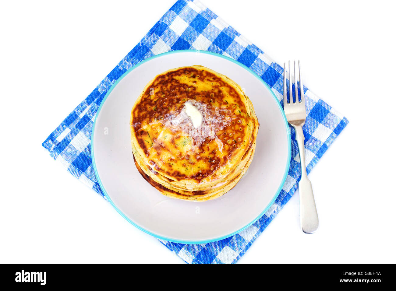 Tasty Pancakes Stack Stock Photo Alamy