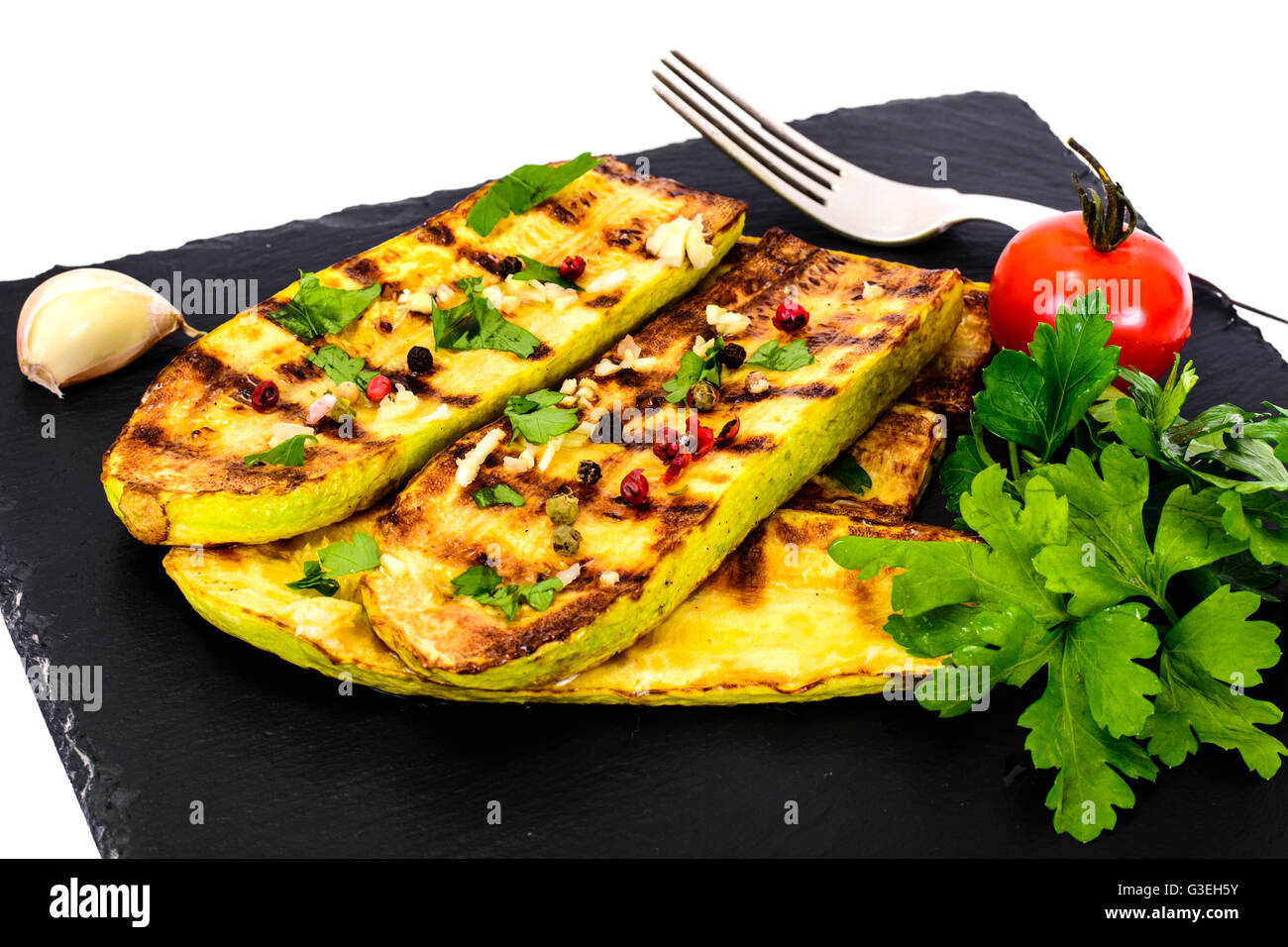 Courgettes Zucchini Grill Stock Photo - Alamy