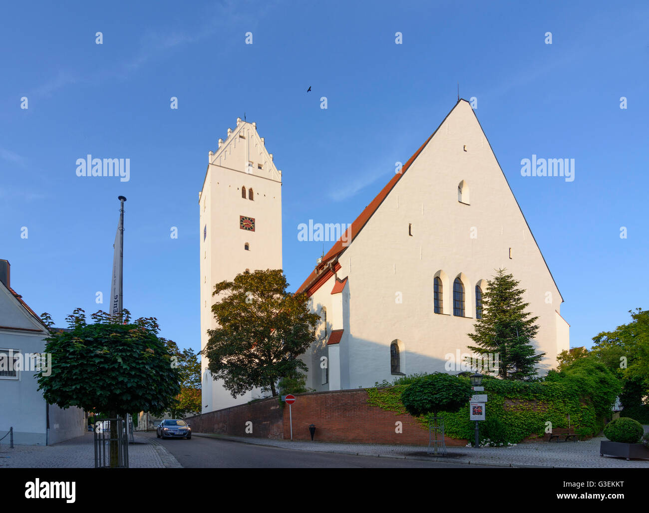 Evangelical Lutheran Church of St. Veit, Germany, Bayern, Bavaria, Schwaben, Swabia, Leipheim Stock Photo
