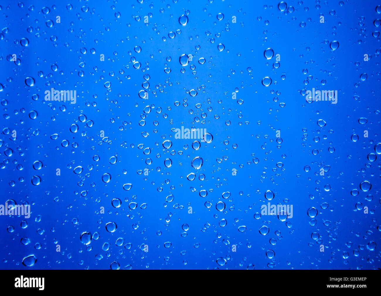 rain drop on glass as a background Stock Photo