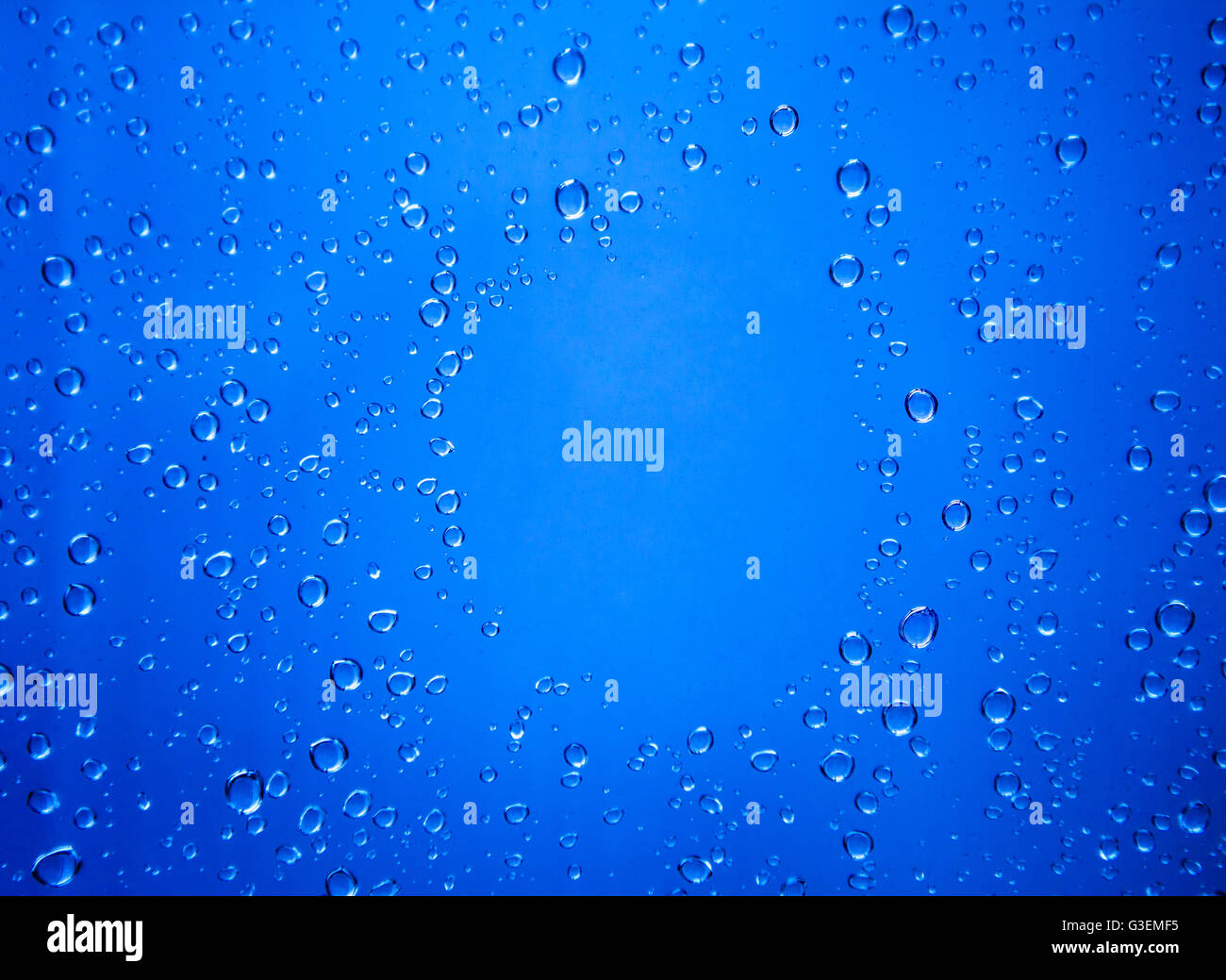 rain drop on glass as a background Stock Photo