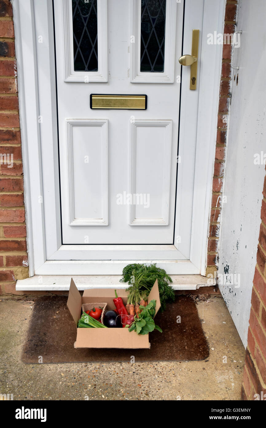 Vegetable box delivery Stock Photo Alamy