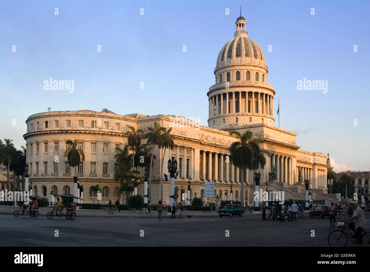 Cuba Havana Architecture and Monuments, Havana Cuba Capitol Stock Photo