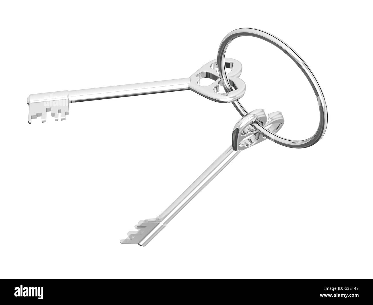 3D illustration two keys Stock Photo Alamy