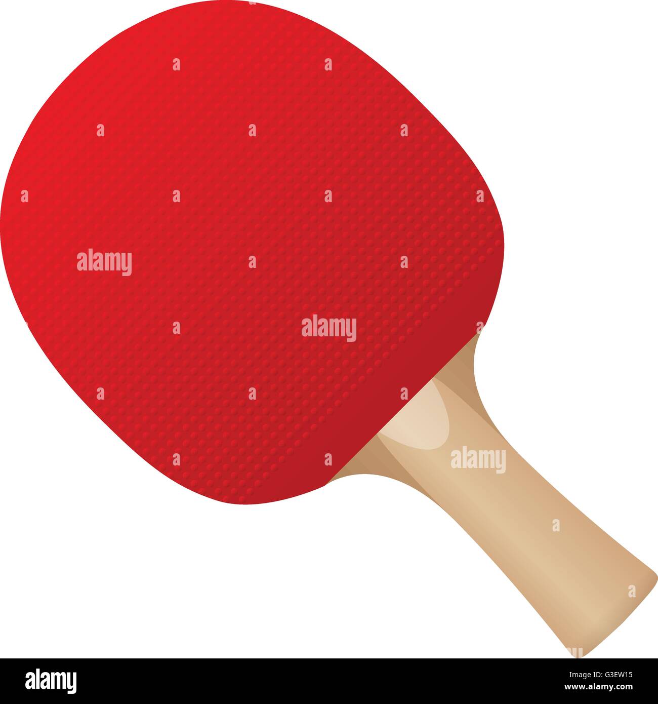 Table tennis bat on a white background. Stock Vector