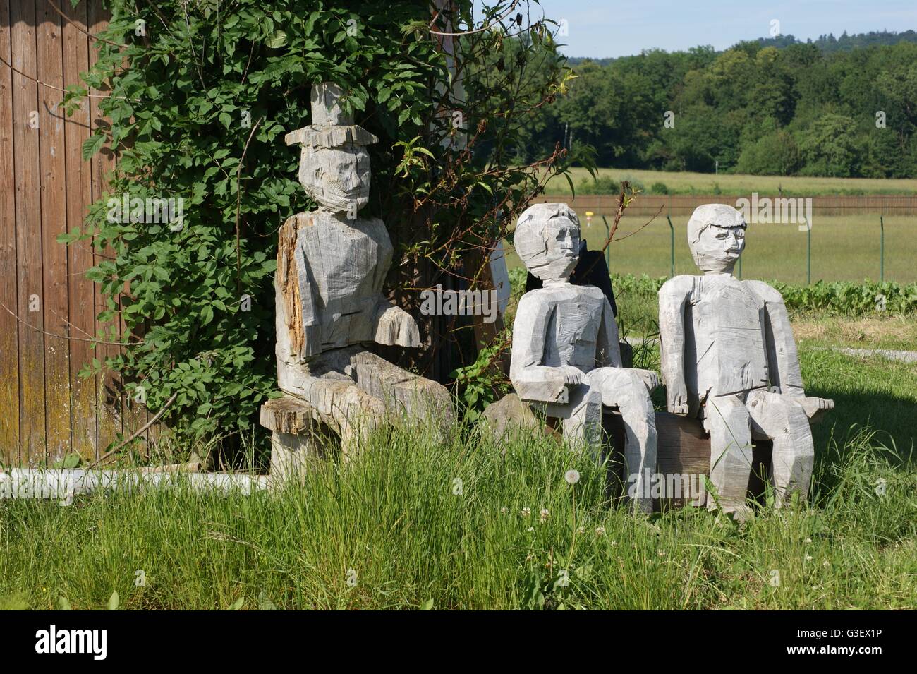 Sculptures or statues in sitting position Stock Photo