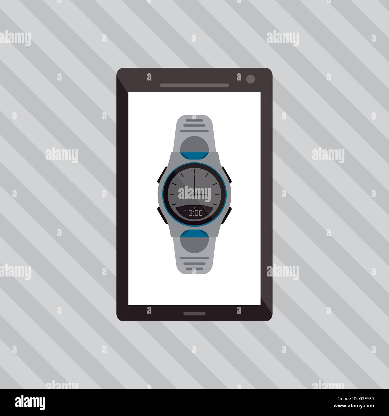Wearable technology design. Gadget icon. Flat illustration, vector ...