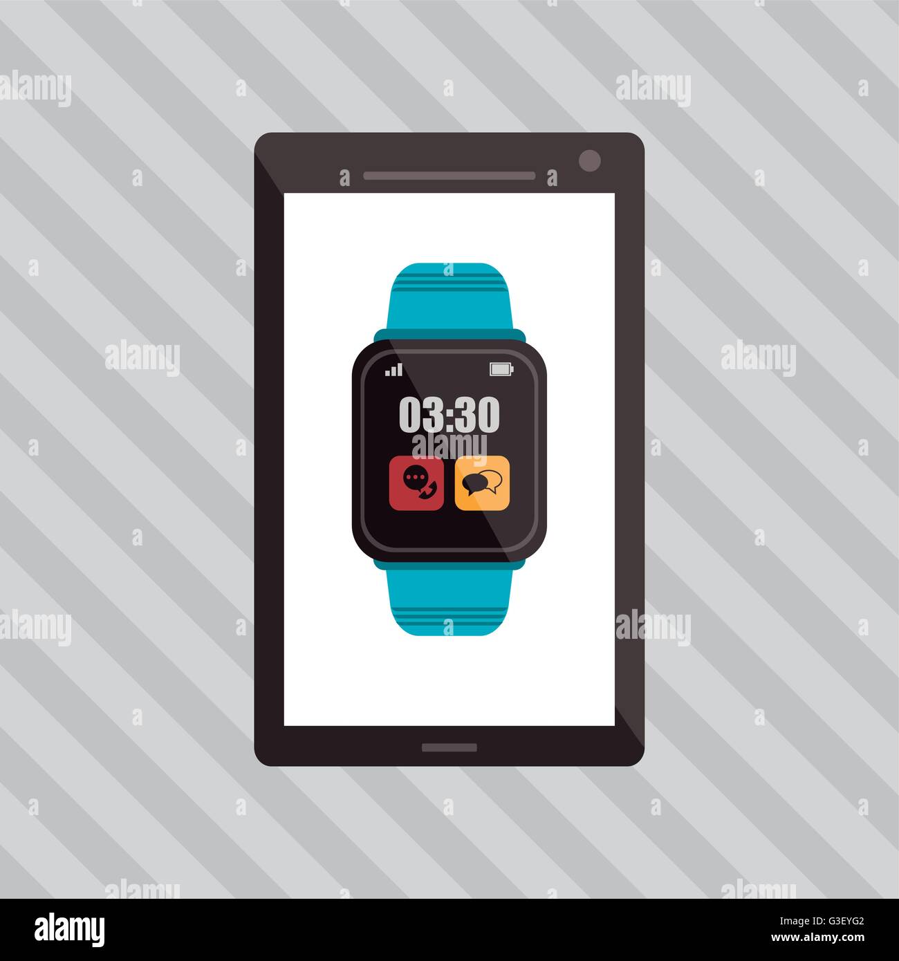 Wearable technology design. Gadget icon. Flat illustration, vector ...