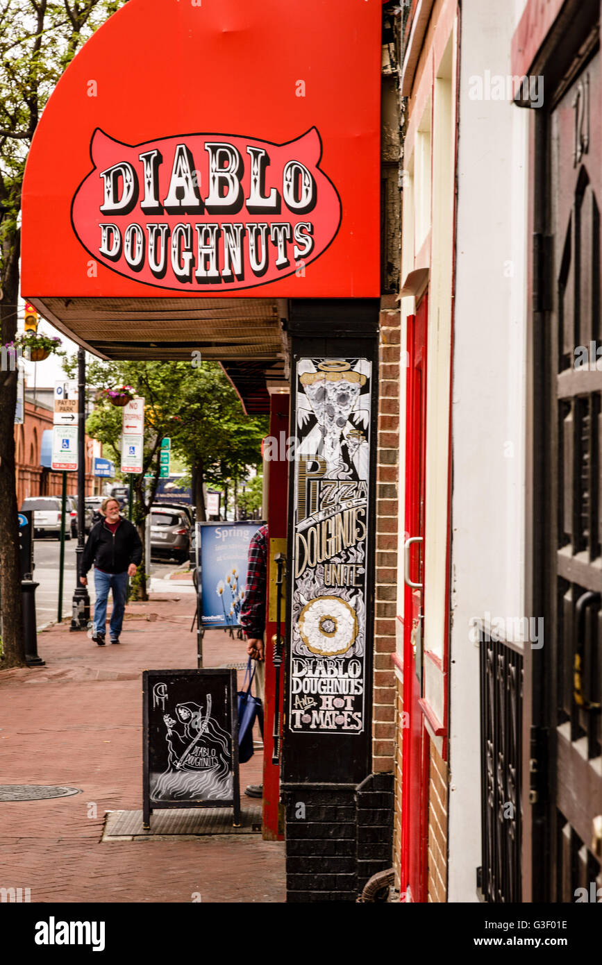 Diablo Doughnuts, 717 South Broadway, Fells Point, Baltimore, MD Stock Photo