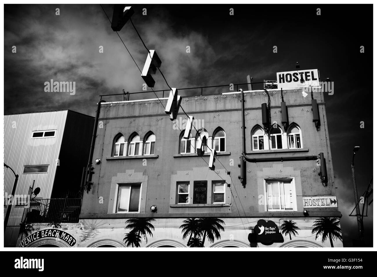 LA Noir: Venice Beach Stock Photo