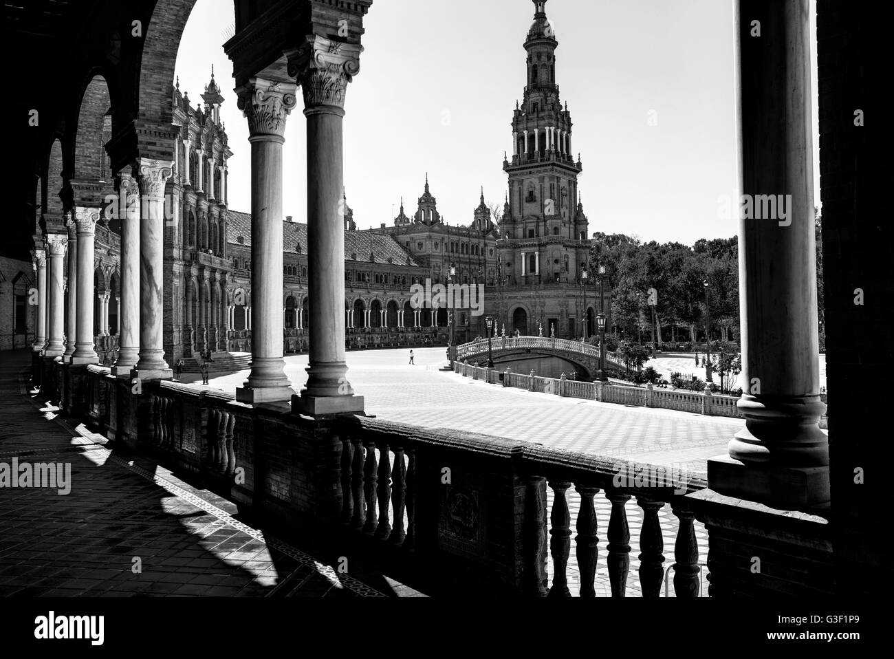 Plaza de España, Seville, Andalusia, Spain, Europe Stock Photo