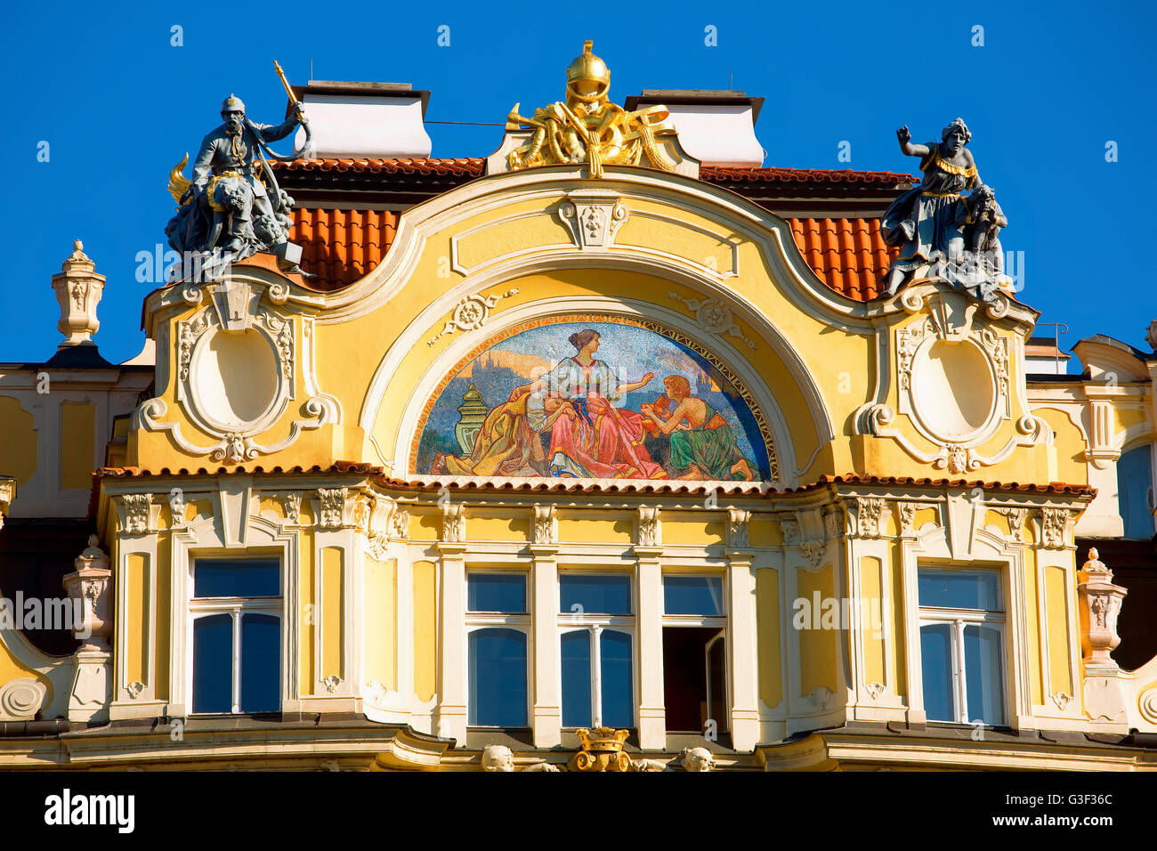 House in old town square (Stare Mesto) in Prague Stock Photo