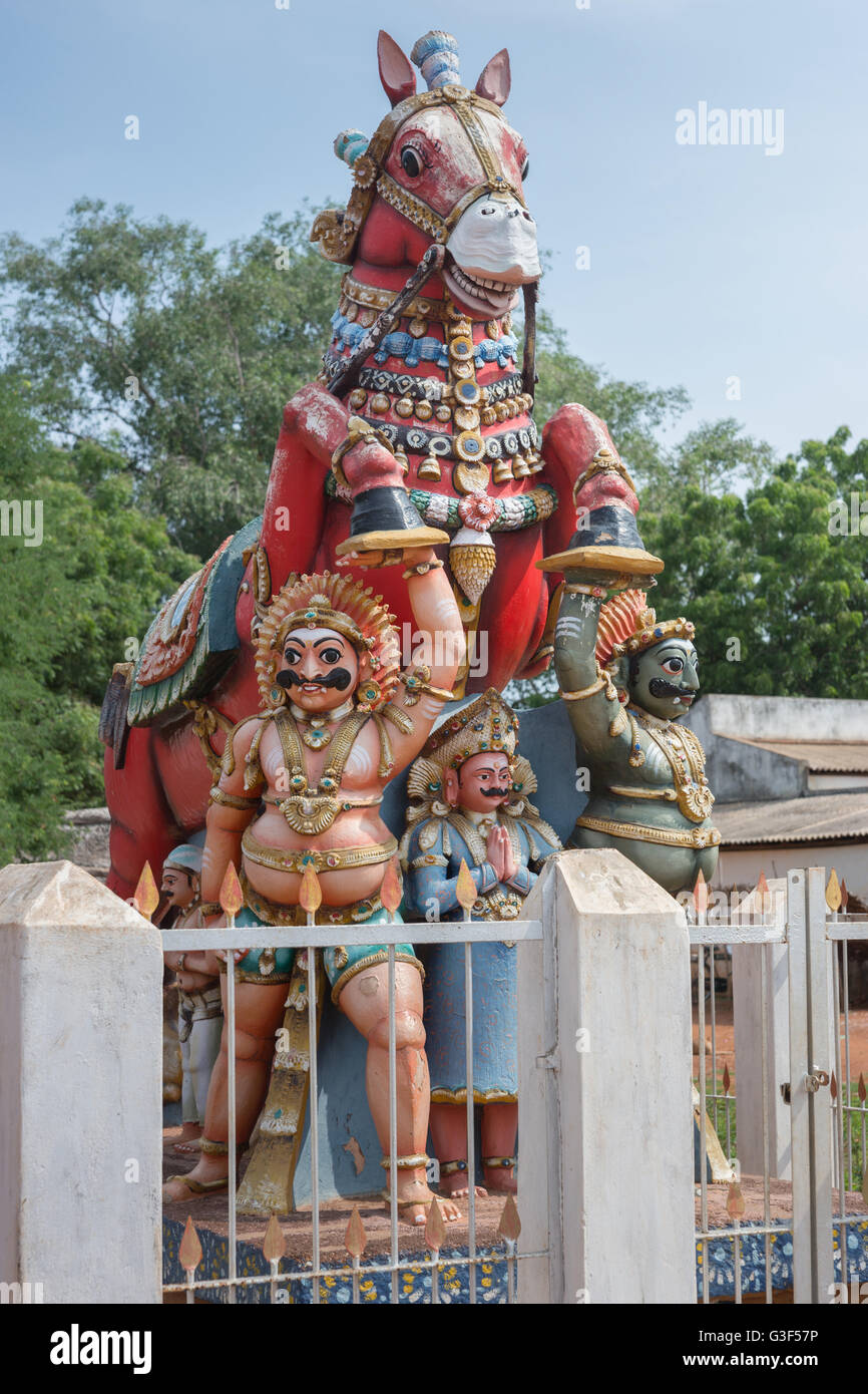 Ayyanar statue at Kothamangalam horse shrine Stock Photo Alamy