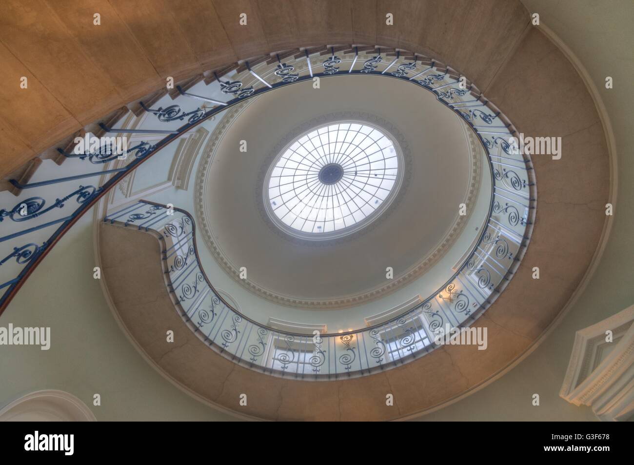 somerset house circular stairway Stock Photo
