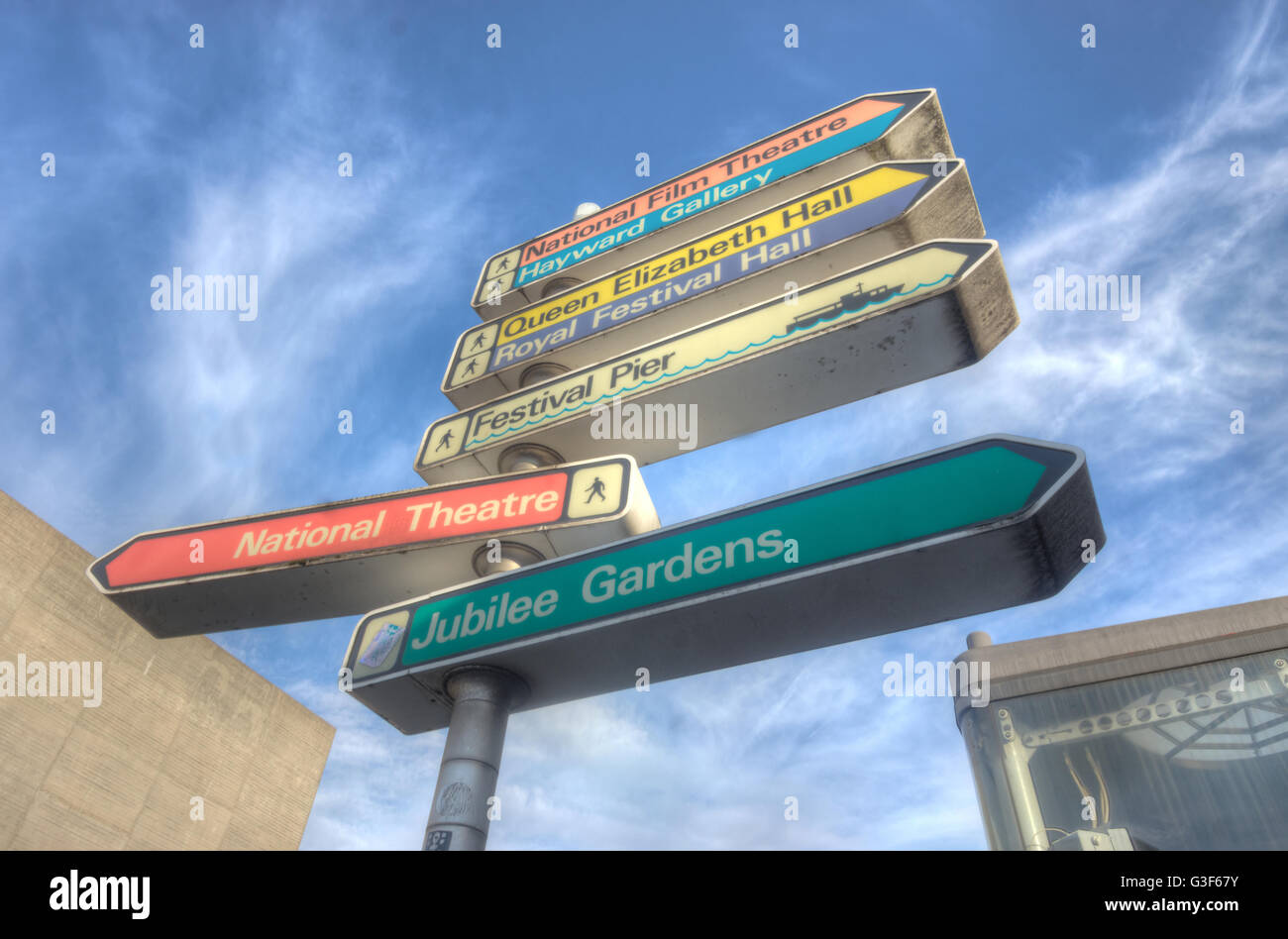 London South bank.  artistic quarter Stock Photo