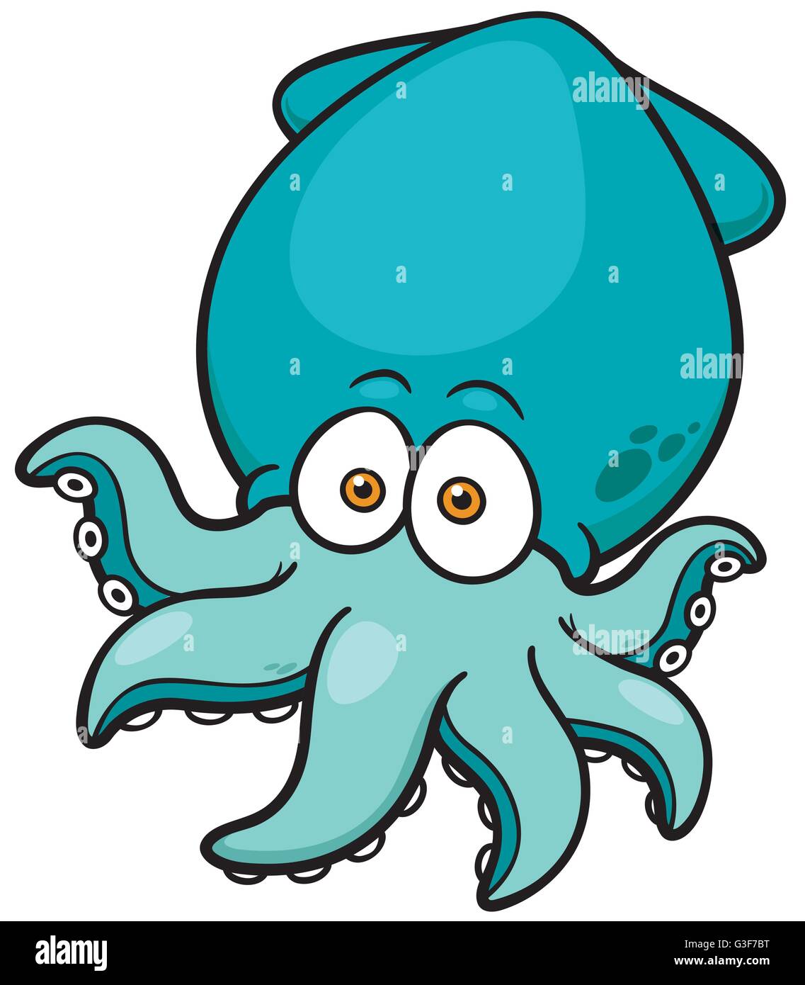 Vector illustration of Cartoon octopus Stock Vector Image & Art Alamy