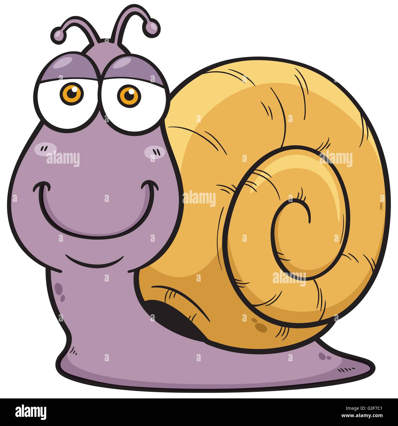 Vector illustration of Snail cartoon Stock Vector Image & Art Alamy