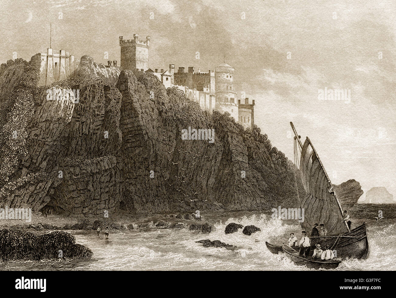 Culzean Castle, a castle near Maybole, Scotland, Great Britain, 19th century Stock Photo