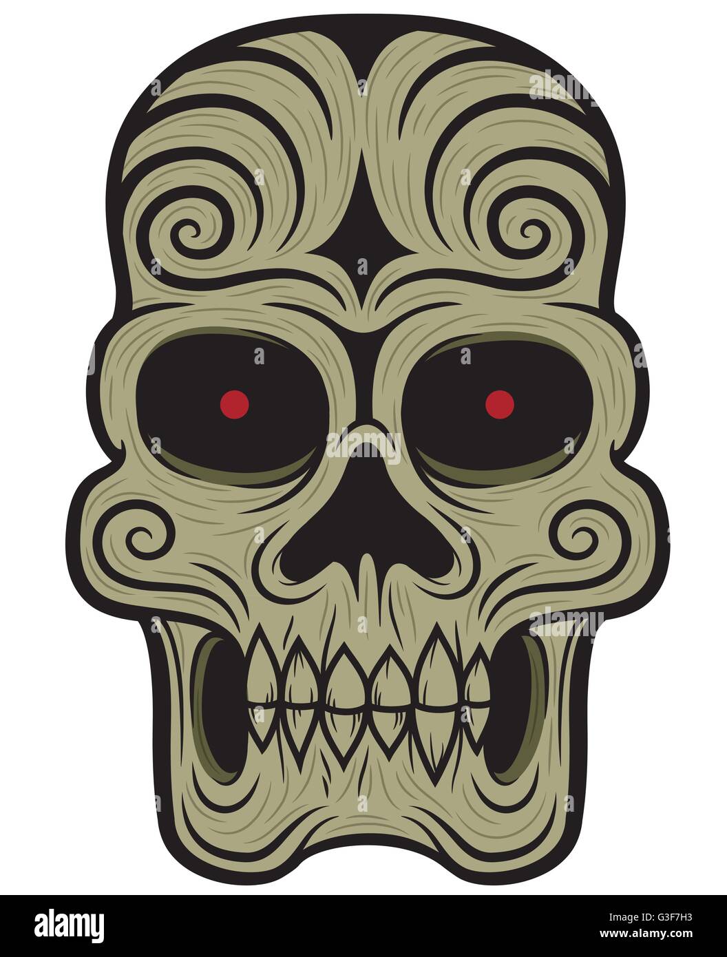 Vector illustration of Skull Stock Vector Image & Art - Alamy