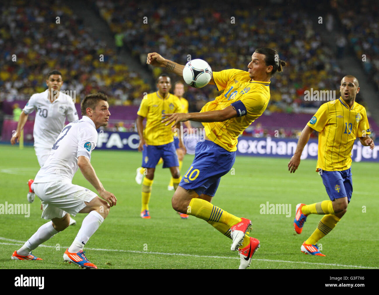 Uefa Euro 2012 Game Sweden Vs France At Olympic Stadium In Kyiv Ukraine Stock Photo Alamy