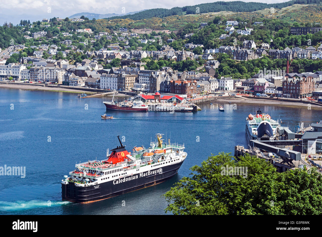 Caledonian Macbrayne car and passenger ferry Isle of Mull arriving at