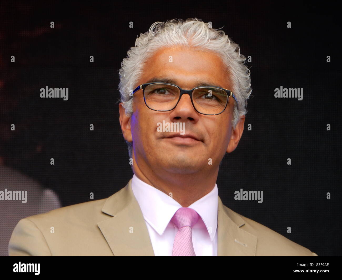 Ashok Sridharan, the new Lord Mayor of the city of Bonn, Germany, at the Day of the Bundeswehr Stock Photo
