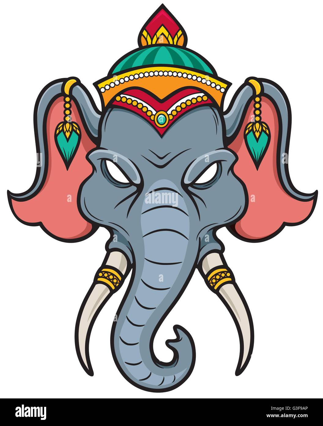 Vector illustration of Elephant head Stock Vector Image & Art - Alamy