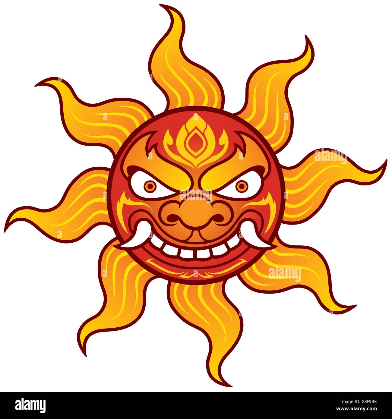 Vector illustration of Sun Stock Vector Image & Art - Alamy