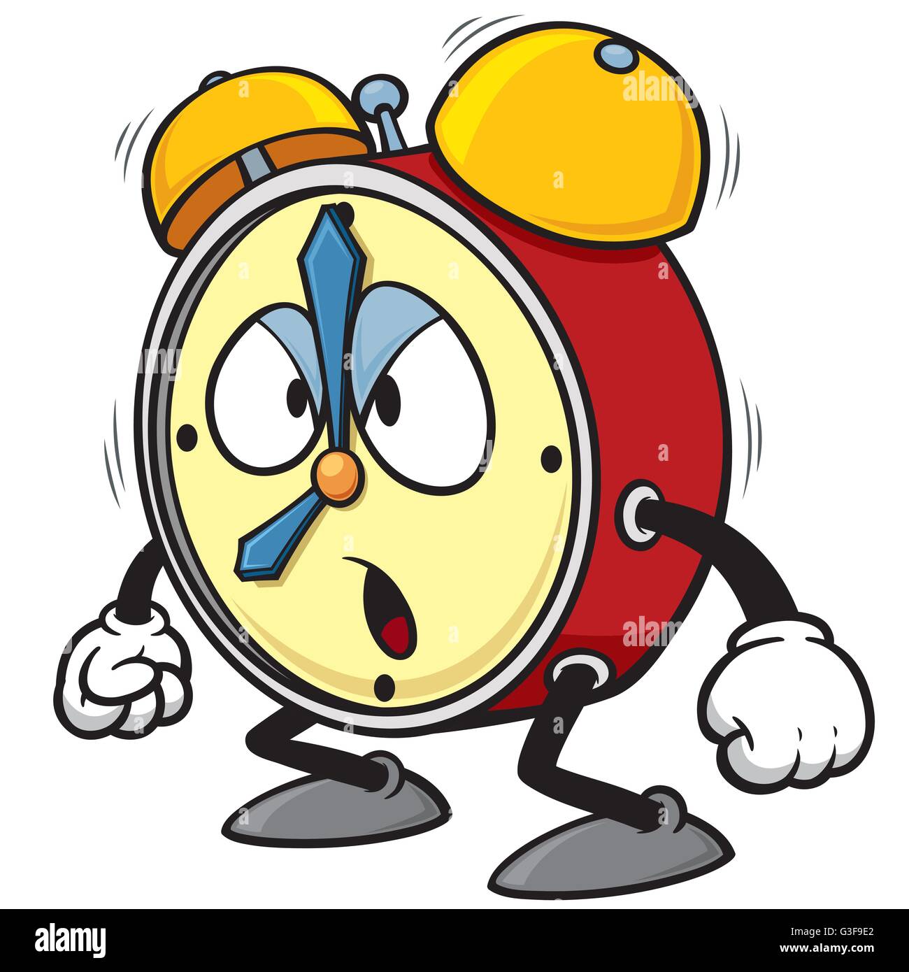 Alarm clock cartoon illustration hi-res stock photography and images - Alamy