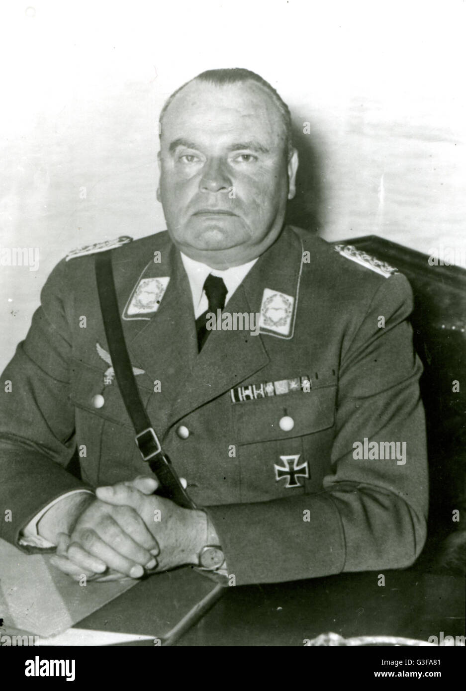 General der Luftwaffe Hugo Sperrle (1885-1953) was a Nazi Field Marshal of the Luftwaffe on the Western Front and in the Mediterranean. Stock Photo
