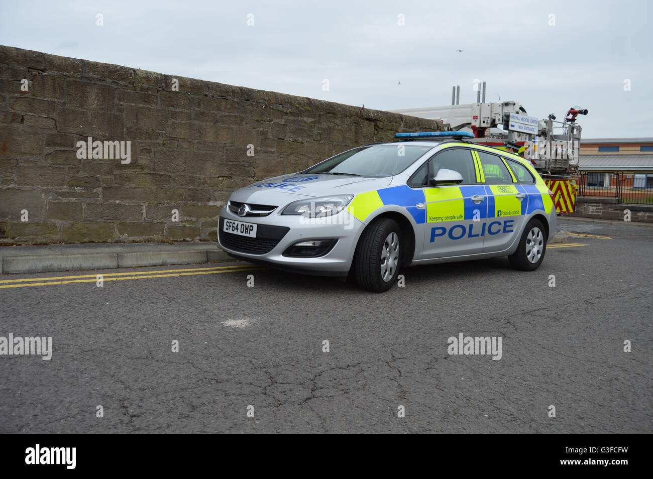 Police Scotland Vauxhall Astra Stock Photo