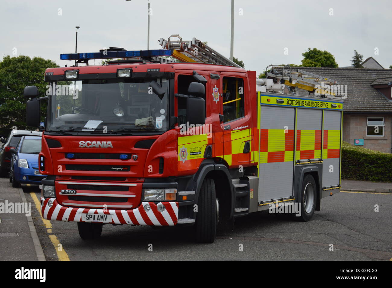 Scottish Fire And Rescue Service Scania Rescue Pump Stock Photo - Alamy