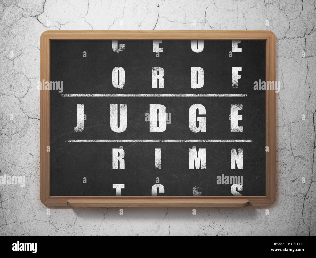 Law concept Judge in Crossword Puzzle Stock Photo Alamy