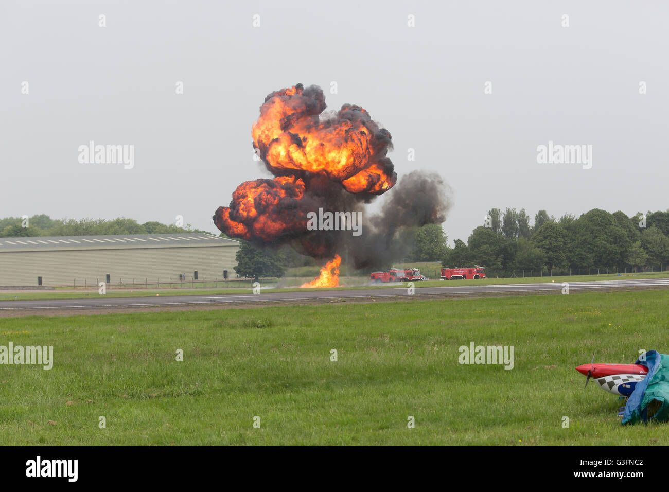 Biggin Hill, UK. 11th June 2016. Large explosions entertained the ...