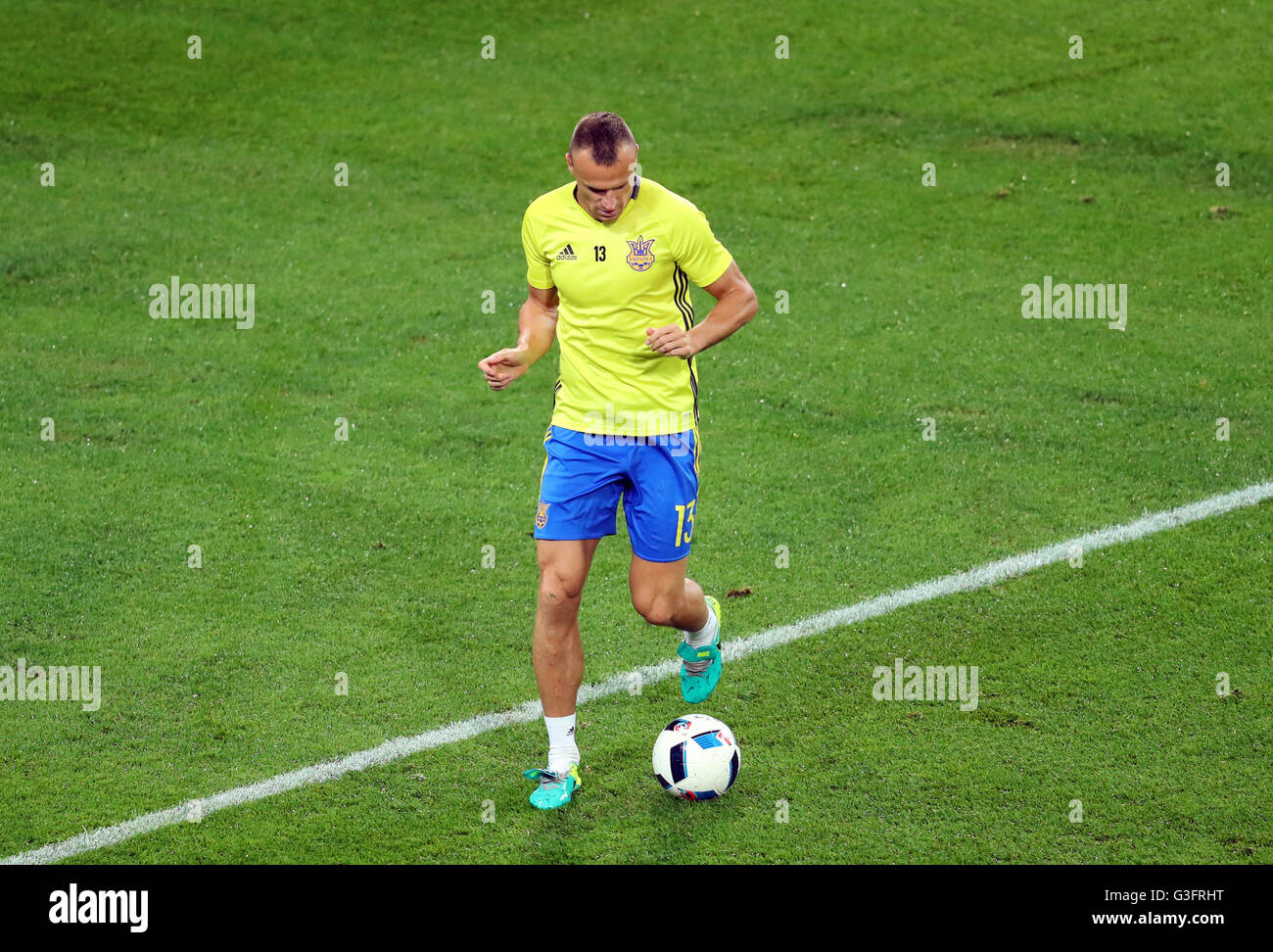 XXX of Ukraine in action during a training session at Stade Pierre Mauroy  in Lille, France,