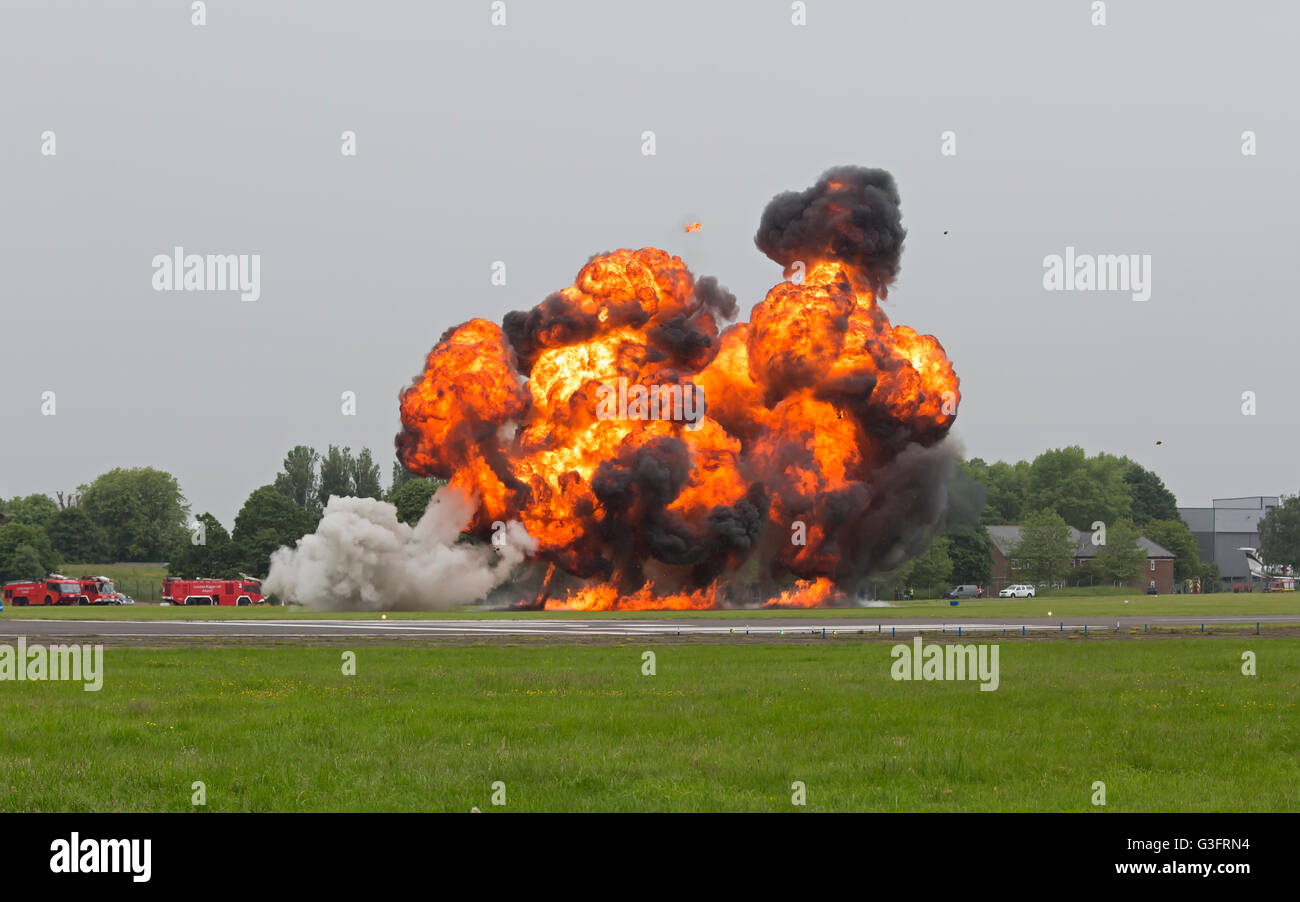 Biggin Hill, UK. 11th June 2016. Pyrotechnics wowed the crowds at the Biggin Hill Festival of Fligh Credit: Keith Larby/Alamy Live News Stock Photo